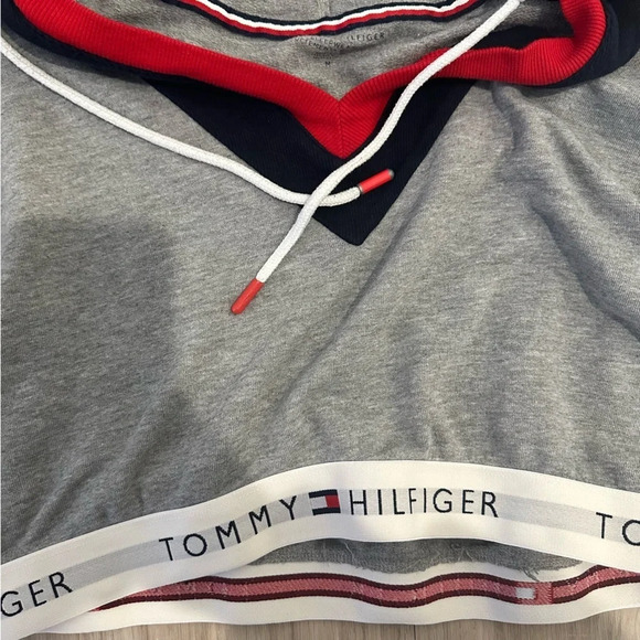 Tommy Hilfiger gray cropped hoodie size medium - Picture 6 of 10